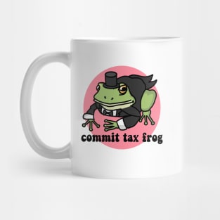 Commit Tax Frog Sticker - Pink Mug